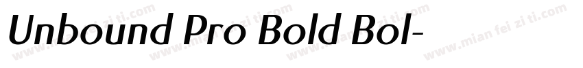 Unbound Pro Bold Bol字体转换